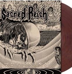 SACRED REICH Awakening LP Clear/Red-Brown Marbled VINYL