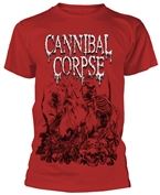 CANNIBAL CORPSE Pile of Skulls T-SHIRT RED Medium