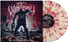 VOMITORY All Heads Are Gonna Roll LP CLEAR RED WHITE SPLATTER VINYL