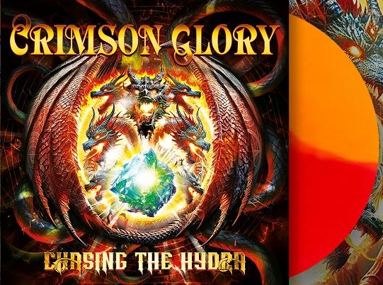 CRIMSON GLORY Chasing The Hydra LP Half Orange Half Red VINYL