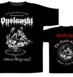 ONSLAUGHT Power from Hell T-SHIRT Large
