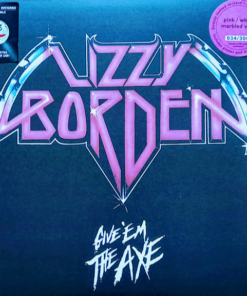 LIZZY BORDEN Give em the Axe LP Pink / White Marbled VINYL