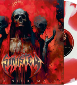 SINISTER Lucid Nightmares LP SUNBURST WHITE RED VINYL